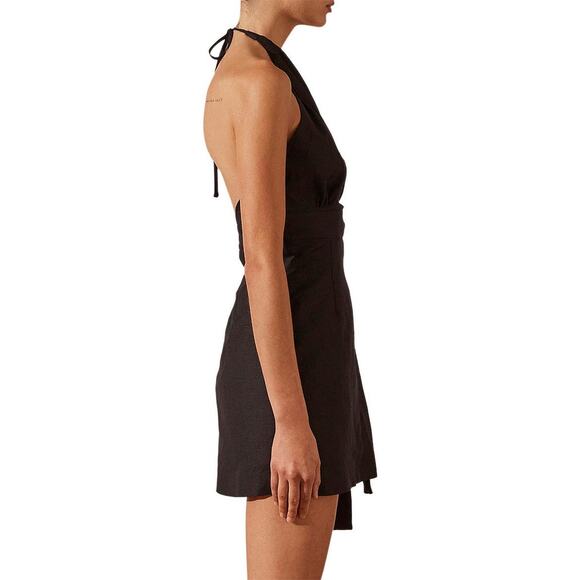 Shona Joy Black Halter Mini Dress - Picture 3 of 14